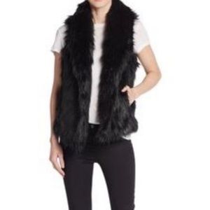 Sam Edelman Emily black faux fur vest